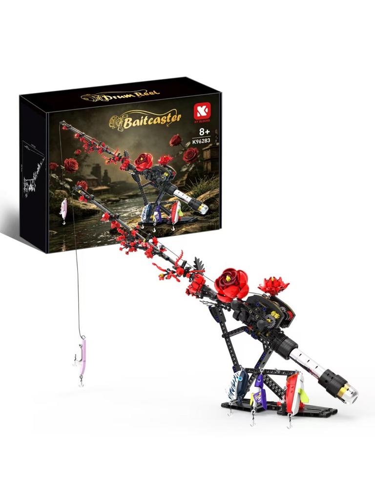 Invincible Fishing Rod Bricks Modular Technology Machinery Series Assembly Simulation Model Multi Shaped Fishing Bait Toys Gift