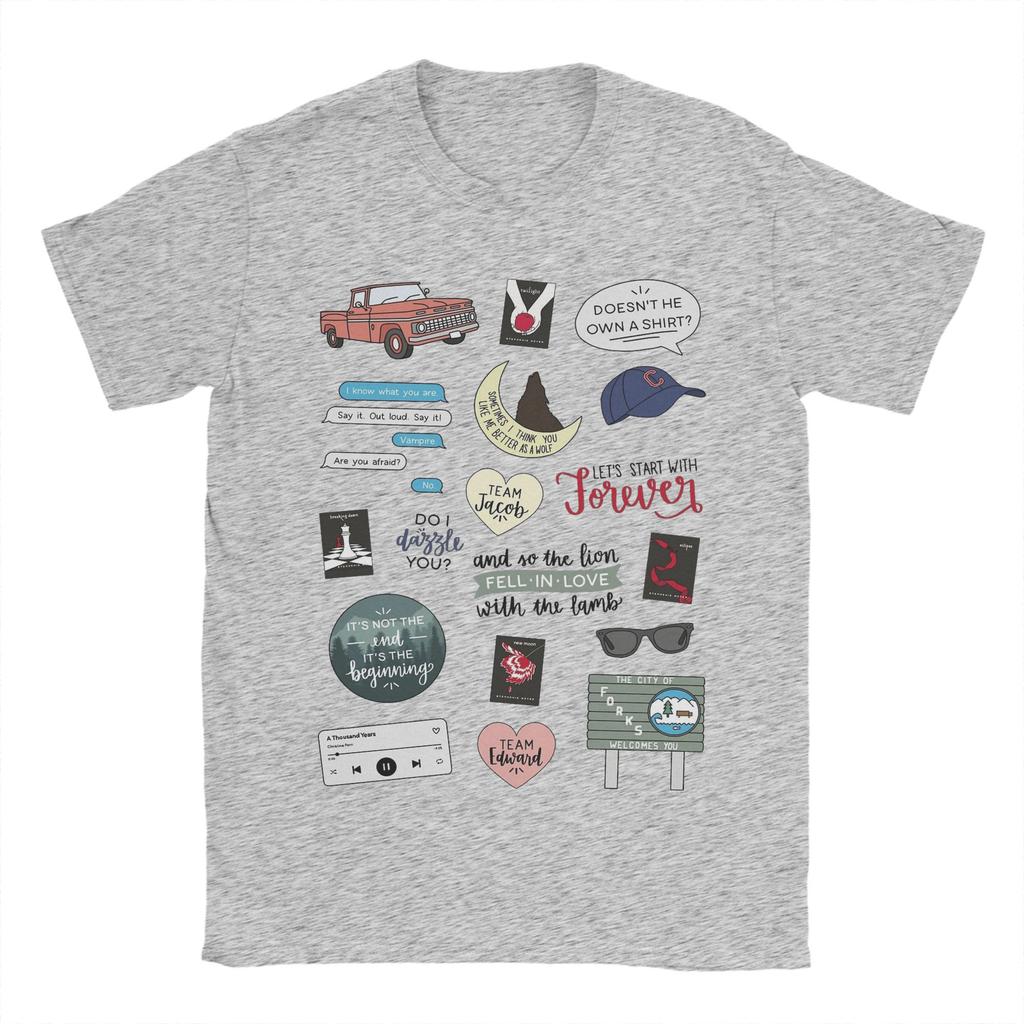 Funny Twilight Movie and Book Art T-Shirt Men O Neck T Shirt Short Sleeve Tees Gift Tops