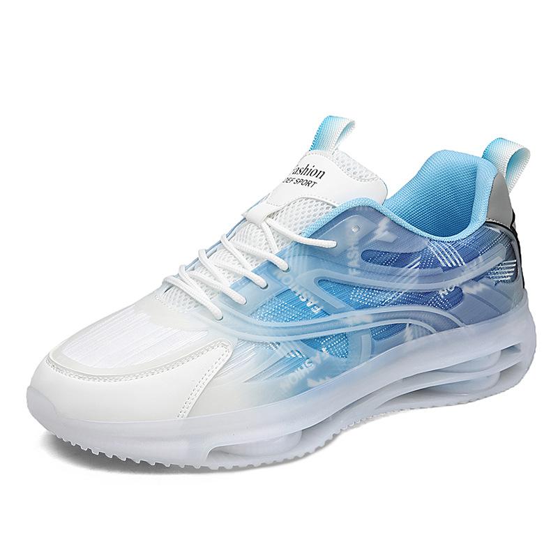 

Мужская обувь 2025 года, новые летние дышащие повседневные кроссовки для бега, нескользящие, с толстой подошвой, модные туфли для подростков и пап 39