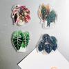 4pcs Potted Plant Fridge Magnet - Double acrylic potted plant kitchen and office decorative magnet Holiday souvenir