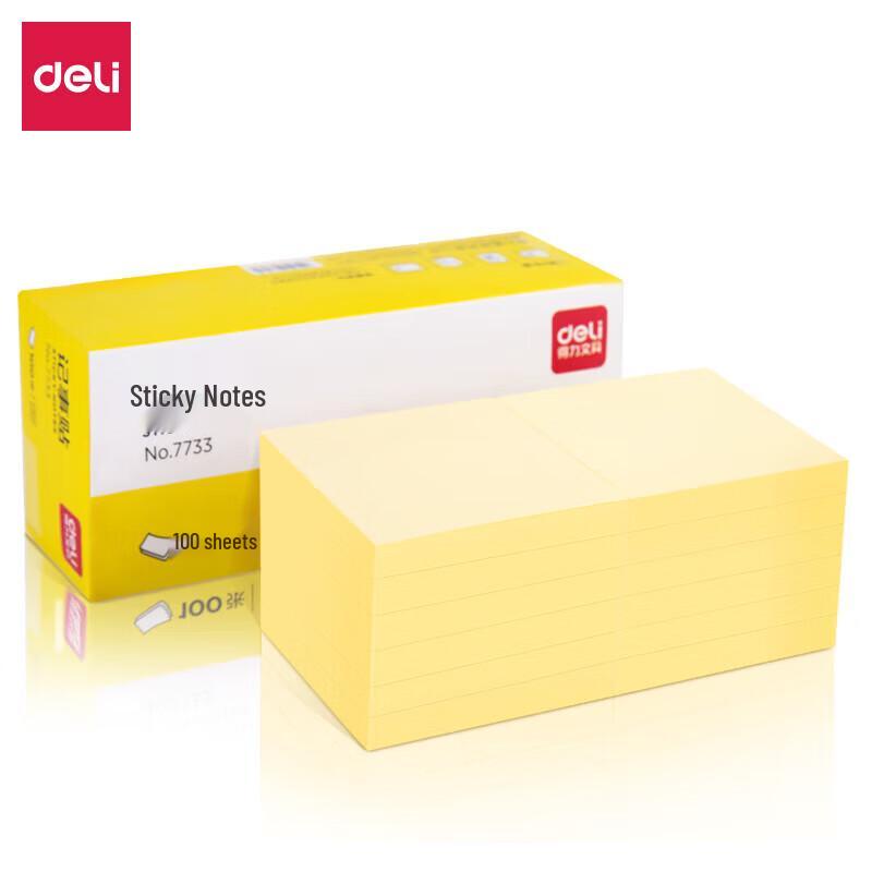 Deli 7733 Yellow Sticky Notes