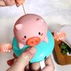 Jouets de bain pour tout-petits, jeu de cochon, horloge, dessin animé d'eau mignon, Animal amusant, jouet flottant à remonter, cadeaux de baignoire pour enfants