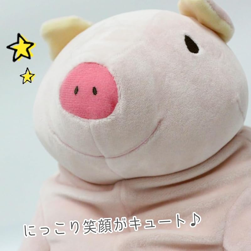 Shinada Global Mochi Serie Mochi Schwein Pink (Mini) 7 x 5 x 14cm Plüschschwein Tier MOBT-0100