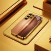 Gloss Gold Bumper Rose Gold phone case glass s25 ultra case s26 ultra case for Samsung Galaxy S26 S25 S24 S23 S22 FE Ultra Plus