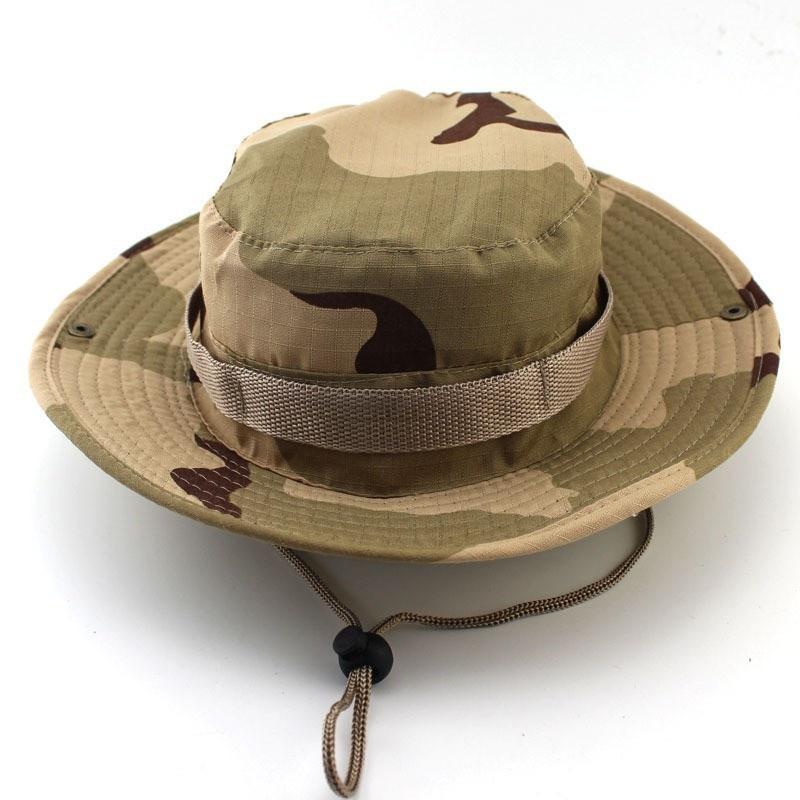 Boonie Tactical Camouflage Hats Camping Climbing Bucket Fisherman Sniper Hat Men Outdoor Fishing Hiking Cap Sun Protective Boonie Caps