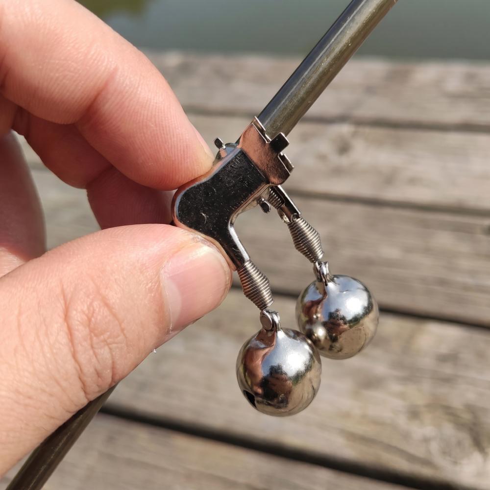 20/50PCS Clip On Fishing Bells 46*32mm Bite Alarm Bells Fishing Rod Alarm Bells Sea Fishing серебряный