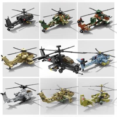WW2 Aircraft Fighter Airplane Helicopters Plane Model Building Blocks Bomber  Military Army SWAT Police Gunship Toys No Box