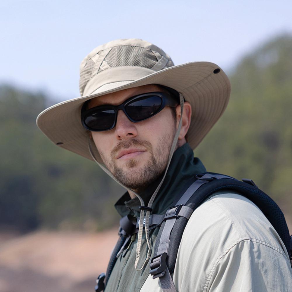 

Nylon Mesh Fisherman s Hat Waterproof Sun Hat Simple Folding Bucket Hat Man Woman помаранчевий