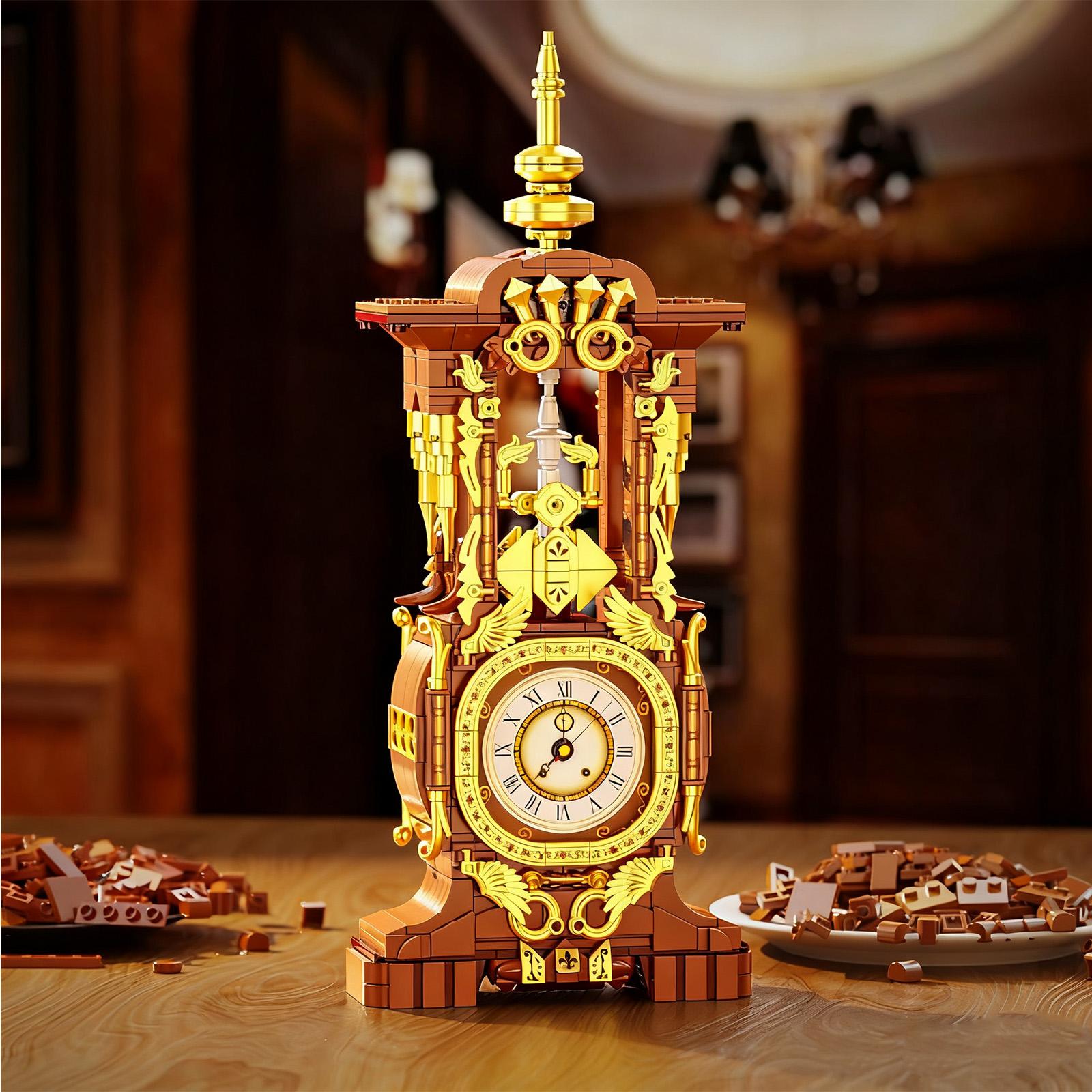 

Ностальгические и ретро маятниковые часы-генератор, совместимые с моделями из строительных блоков, сборными игрушками, украшениями и подарками для мужчин и женщин One Size золотистый