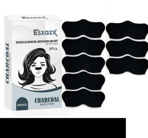 ESZAZX Blackhead Remover Nose Strips Pack of 8 - Charcoal Pore Strips for Deep Cleansing, Instant Blackhead Removal, Pore Cleaner & Minimizer, Oi