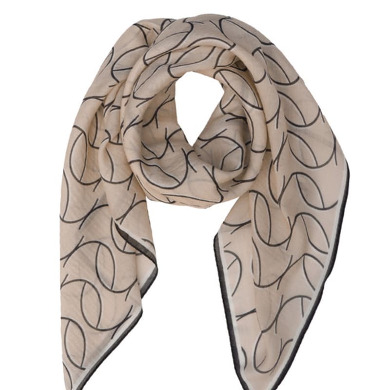 ANA MAISON Sophisticated Linework Silk Wool Scarf [PMsw-1357]