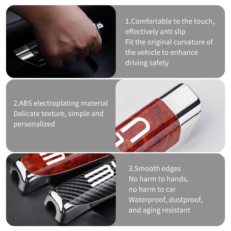 Car Handbrake Grip Carbon Fiber Anti-slip Protect Cover Decoration For BYD Atto F0 G3 I3 Ea1 F3 E6 Yuan Plus Song Max Tang Dmi