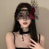 Retro Lace Princess Half Face Mask For Women Vintage Sexy Flower Tied Mask Gothic Party Accessory Masquerade Costume Prop
