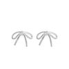 2024 New Trendy Ribbon Bow Pendant Necklace Earring Jewelry Set for Women Fashion Handmade Beaded Imitation Pearl Necklace