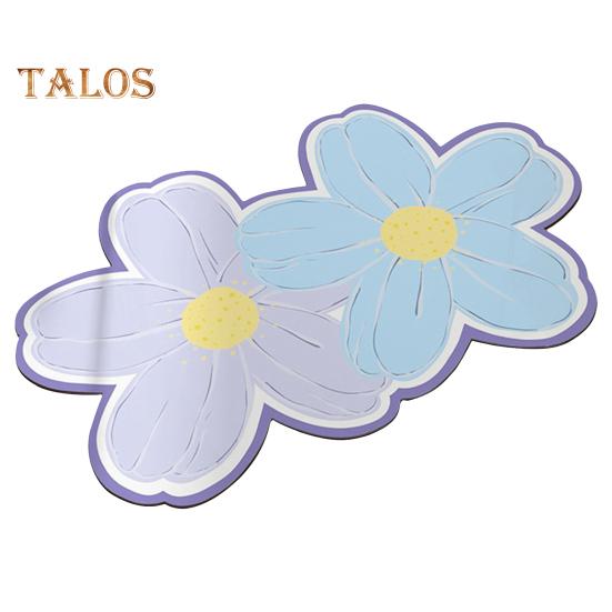 

Коврик для ванной в форме цветка, современный быстросохнущий мягкий противоскользящий толстый супер впитывающий коврик для входной двери, коврик для душа, напольный коврик, принадлежности для ванной комнаты синий