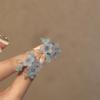 Glass bead flower stud earrings niche design summer small fresh earrings light luxury high sense fashion earrings women