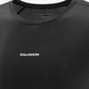SALOMON Leichtes atmungsaktives bequemes schnelltrocknendes Langarm-T-Shirt Herren Oberteile Tiefschwarz C24244