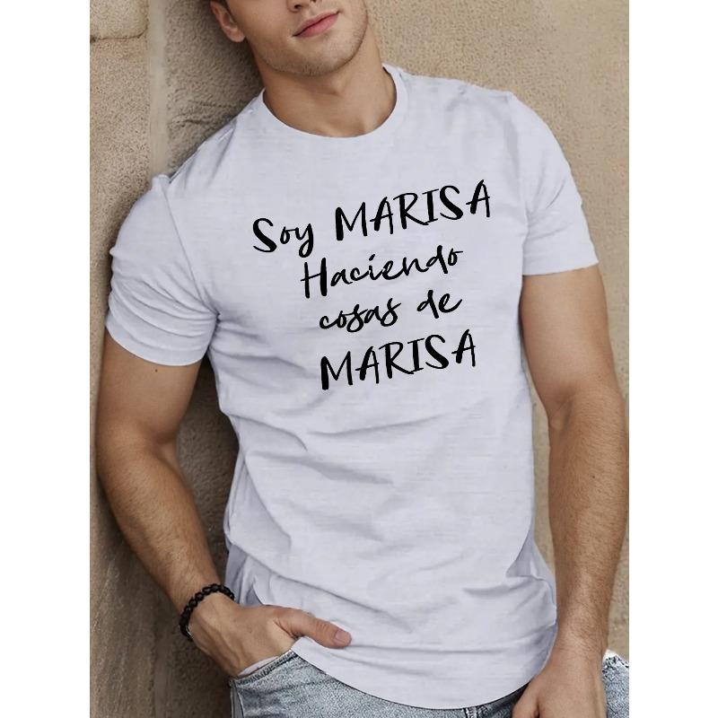 

Европейский размер Я Мариса Хасиенда Вещи от Мариса Мужская футболка с коротким рукавом Летняя футболка Топ S белый