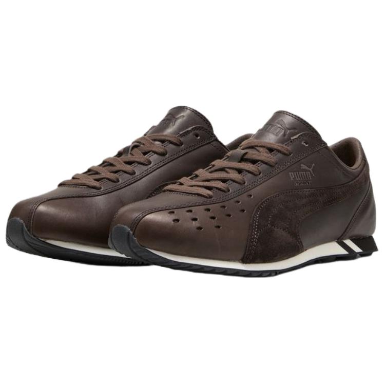 Puma Sprint Premium Versatile Comfortable Breathable Low-Top Lifestyle Casual Shoes Unisex Sneaker Brown 405084-02