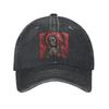 Santa Muerte Saint Death Goth Mexican Muertos Skull Washed Denim Cap  Baseball Caps Adjustable Hat Summer Unisex Baseball Hats