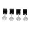4PCS Tool Box Tie Down Tether J Hooks Aluminium Alloy Black Universal for Pickup Truck