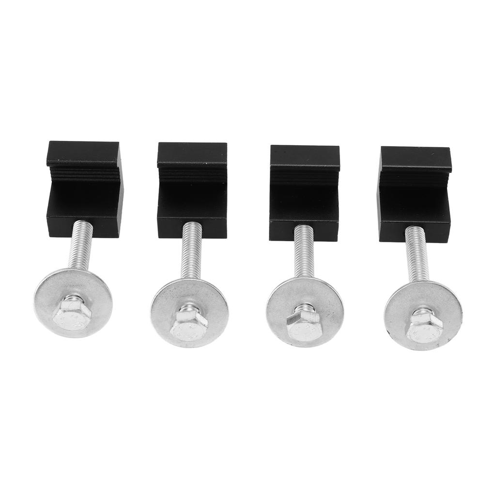 4PCS Tool Box Tie Down Tether J Hooks Aluminium Alloy Black Universal for Pickup Truck