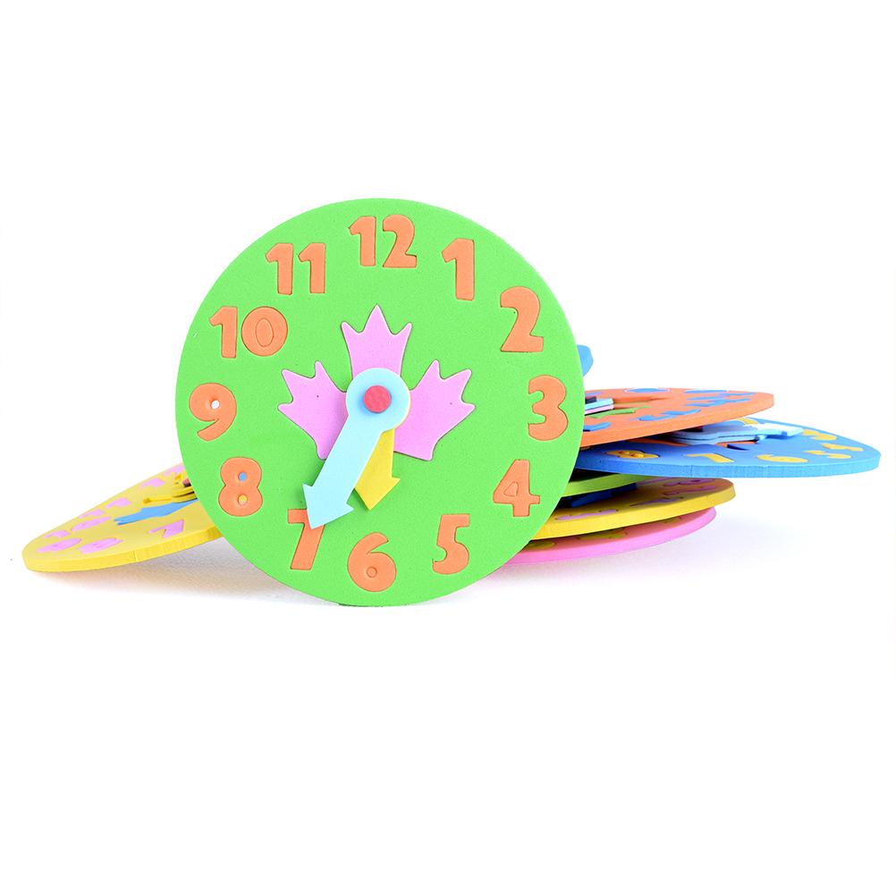 Cute Eva Foam Number Clock Time Jigsaw Puzzle Kids Learning Toy,