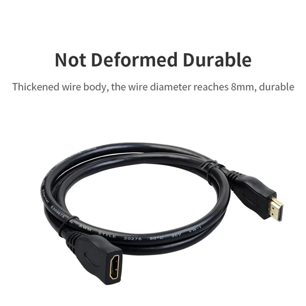 Cablu Adaptor Extensie Compatibil HDMI 1080P Tată la Mamă Cablu Extender Compatibil HDMI pentru Box TV Laptop Proiector PC PS4 3