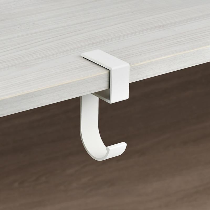 5 Shape Sturdy Hook for Student Bags Long Time Use Metal Wall Attachment Basic Assembly Black White Double Tone