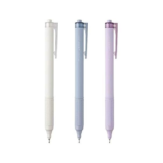Шариковая ручка Tombow на масляной основе Monograph Light 0,5 мм, черные чернила, дымчатый цвет корпуса, ассорти из 3 штук FCF-312X