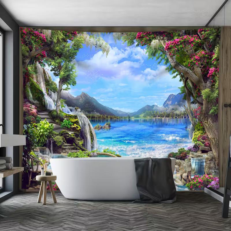 2D Dreamy Waterfall Nature Wall Hanging Tapestry