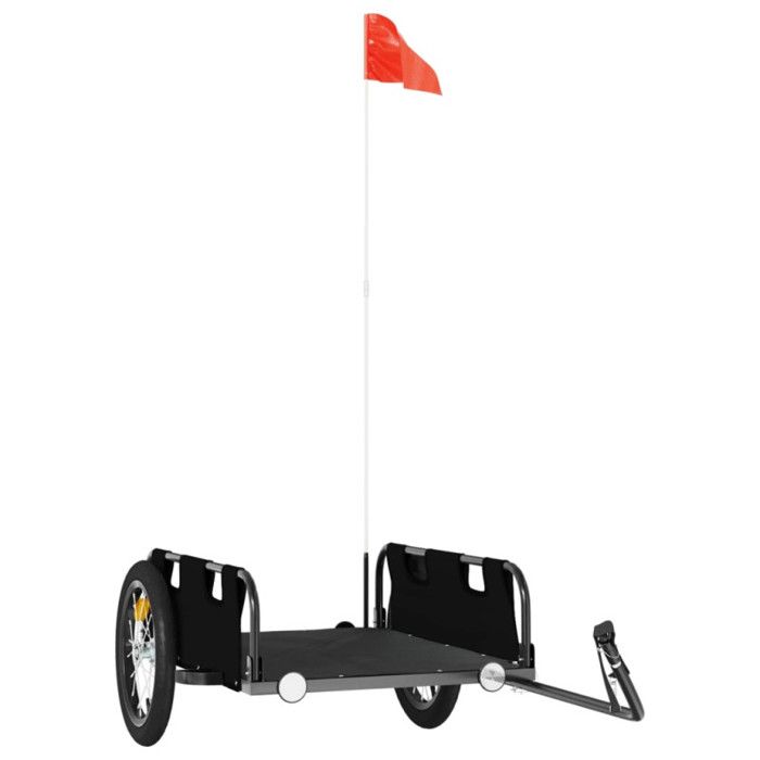 VidaXL Bicycle Trailer Black Oxford Fabric and Iron, Bicycle Cart, Bicycle Trailer, Bicycle Trailer for Children, Stroller 94171