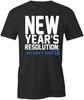 NEW YEAR'S RESOLUTION TShirt Tee Short-Sleeved Cotton CLOTHING S1BSA493