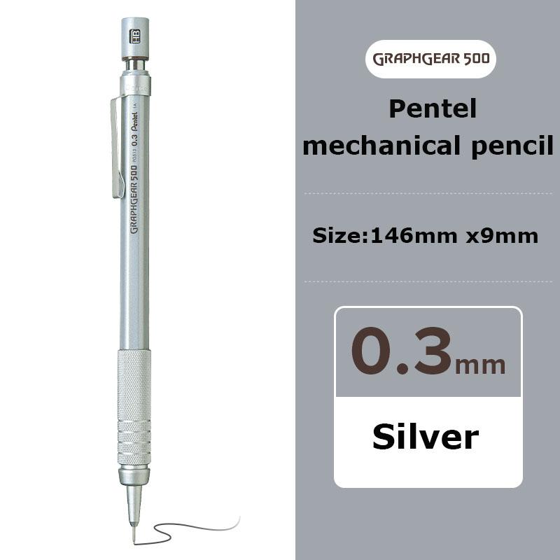 Pentel Mechanical Pencil GraphGear 500 Non-Breakable Lead Auto Pencils Professional Art Comic Drawing Pen School Useful Supplies