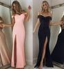 Autumn Hot Style Simple Bandeau Slit Floor-Length Dress