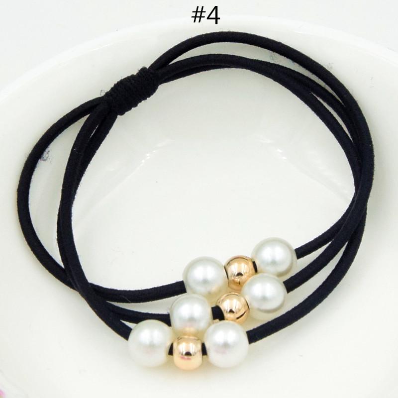 Fashionable Pearl Hair Tie: Elegant Three-in-One Knotting Rubber Band
