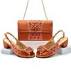 Sandalias de Tacón Alto con Bolsa para Zapatos Italiana, Adorno de Pedrería y Hebilla Floral para Bodas y Fiestas