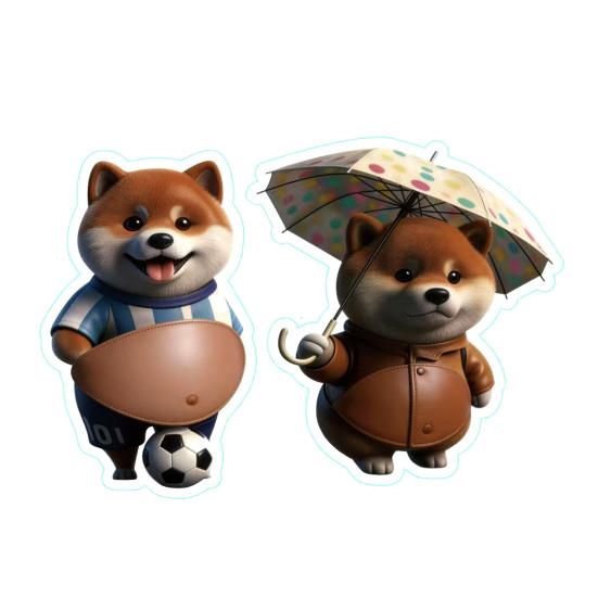

1 Pair 3D Elastic Belly Animal Sticker Anxiety Stress Relief Cartoon Animal Decal with Fat Tummy Pinch Belly Animal Anti-collision Sticker