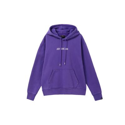 Jordan Solid Color Hooded Sweatshirt with Brand Logo and Drawstring Men Sweatshirt Dark-Purple DV6464-514