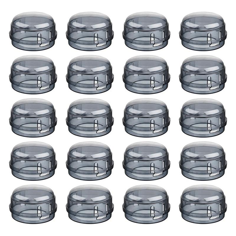 

Good-20 Pcs Switch Cover Kitchen Safety Guard Cookware Shield Protection Lock Stove Plastic Cooker Knob Covers прозорий колір чорний
