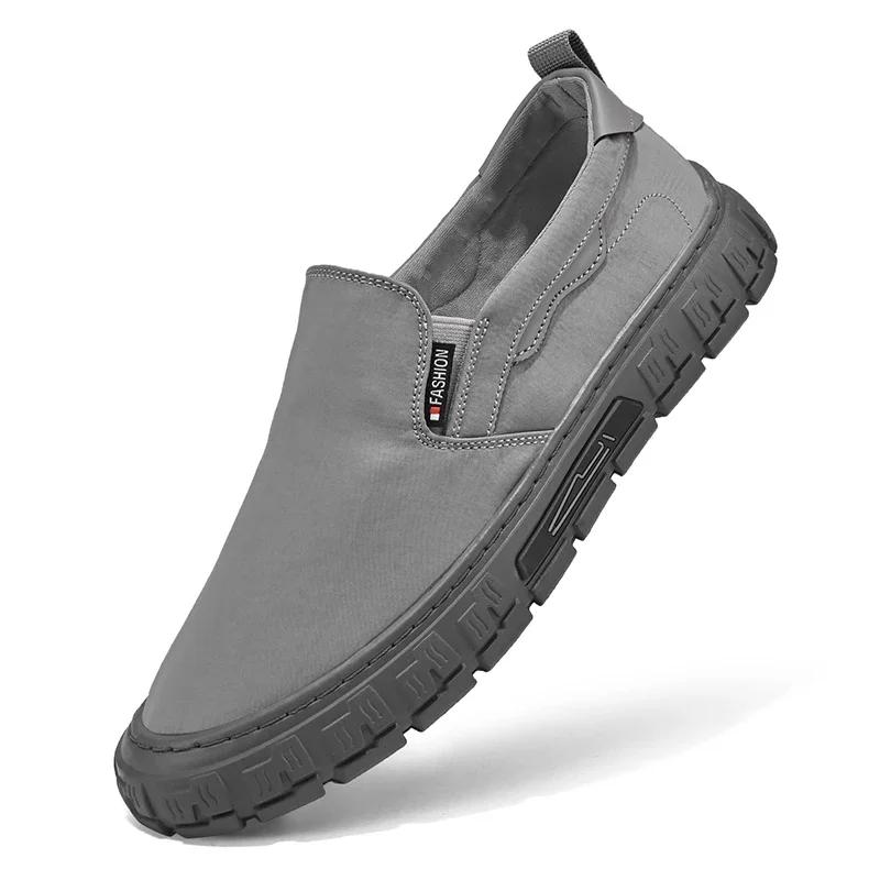 Módní pánské plátěné tenisky Ledové hedvábí Pánské mokasíny Líné boty Prodyšné Protiskluzové Plochá Pohodlná Outdoorová chůze Tenisky Tenis Hombres