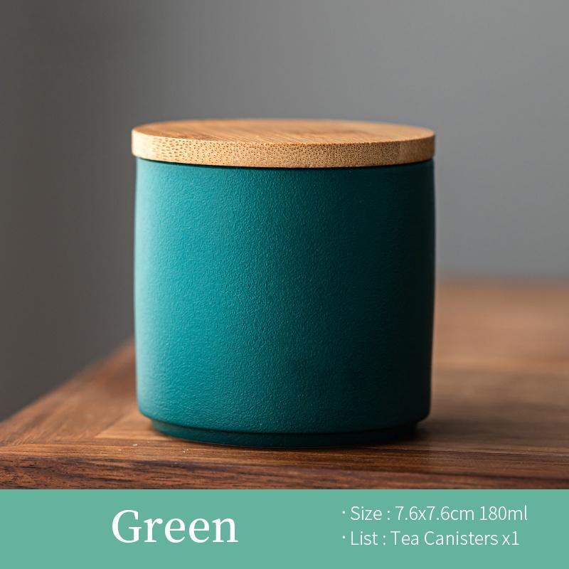 

Керамическая банка для чая 180 мл, портативная мини-банка для хранения темно-зеленого