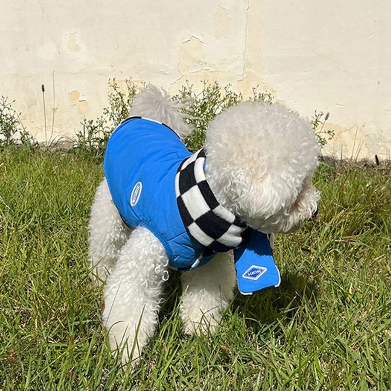 BARKDOG [SET] Checkerboard Reversible Padding Vest & Scarf