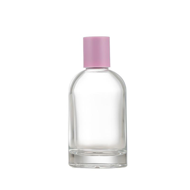 Compact Transparent Glass Perfume Spray Bottle - Travel-Friendly Snap-On Decanter