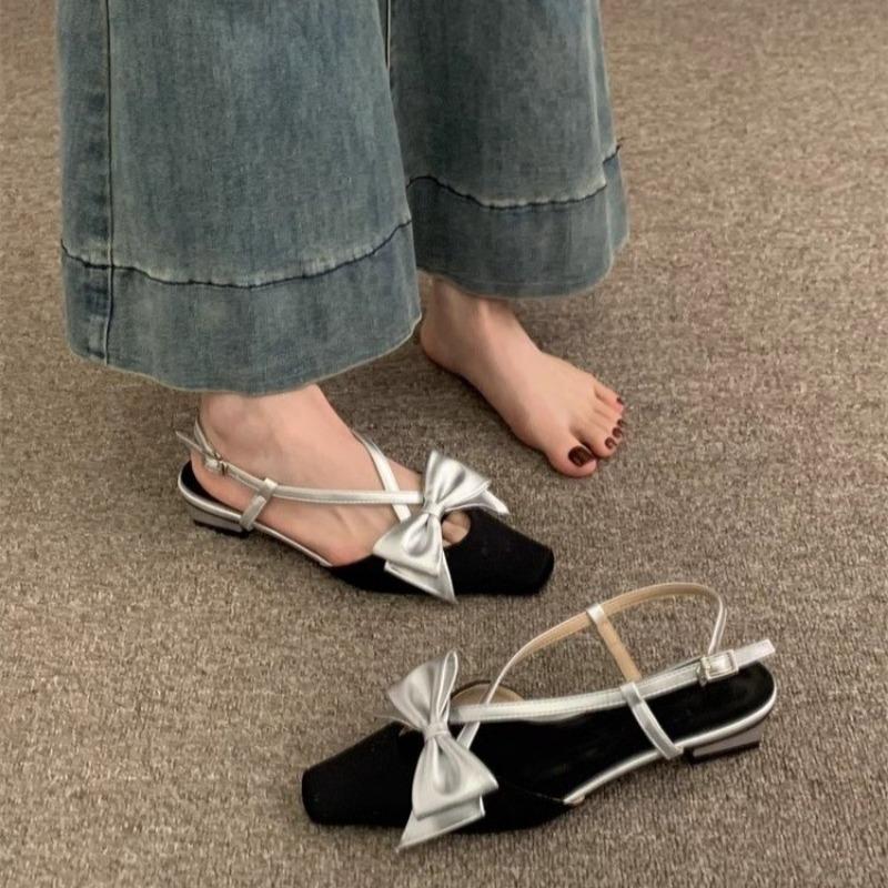 Square Toe Mary Jane Women's Shoes 2025 New Chunky Heel Single Shoes One Buckle High Heel Baotou Sandals Women