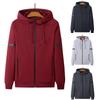 New Spring Autumn Cotton Men's Jacket Zipper Cardigan Sports Hooded Top Fashion Knitted Jacket L-8XL