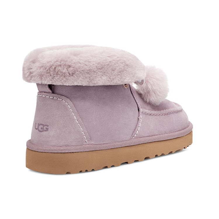 UGG Kyrina Bow Pom овчина теплые прочные бант меховые зимние сапоги женские зимние сапоги розовые фиолетовые 1125390-SHAD