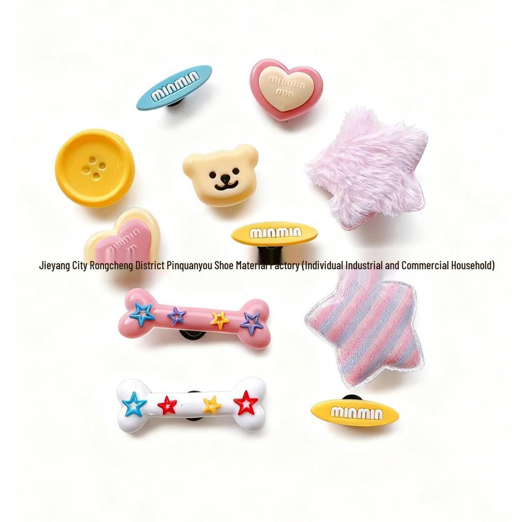 DIY Plush Starfish & Puppy Shoe Buckle Set - Cute, Removable Shoe Decorations