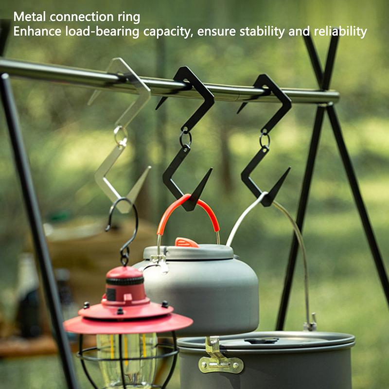 1pc Outdoor Storage Travel Camping Hiking Gardening Tools Item Organizer Flat S Hook Durable Hanging Hooks Hanger