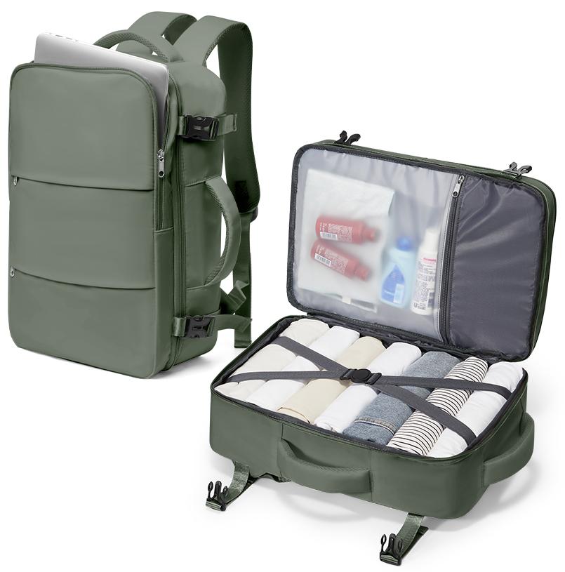 

Рюкзак дорожный большой вместимости, ручная кладь под сиденье, рюкзак для ручной клади в самолет, рюкзак для работы, бизнеса, ноутбука, повседневная школьная сумка зелёный